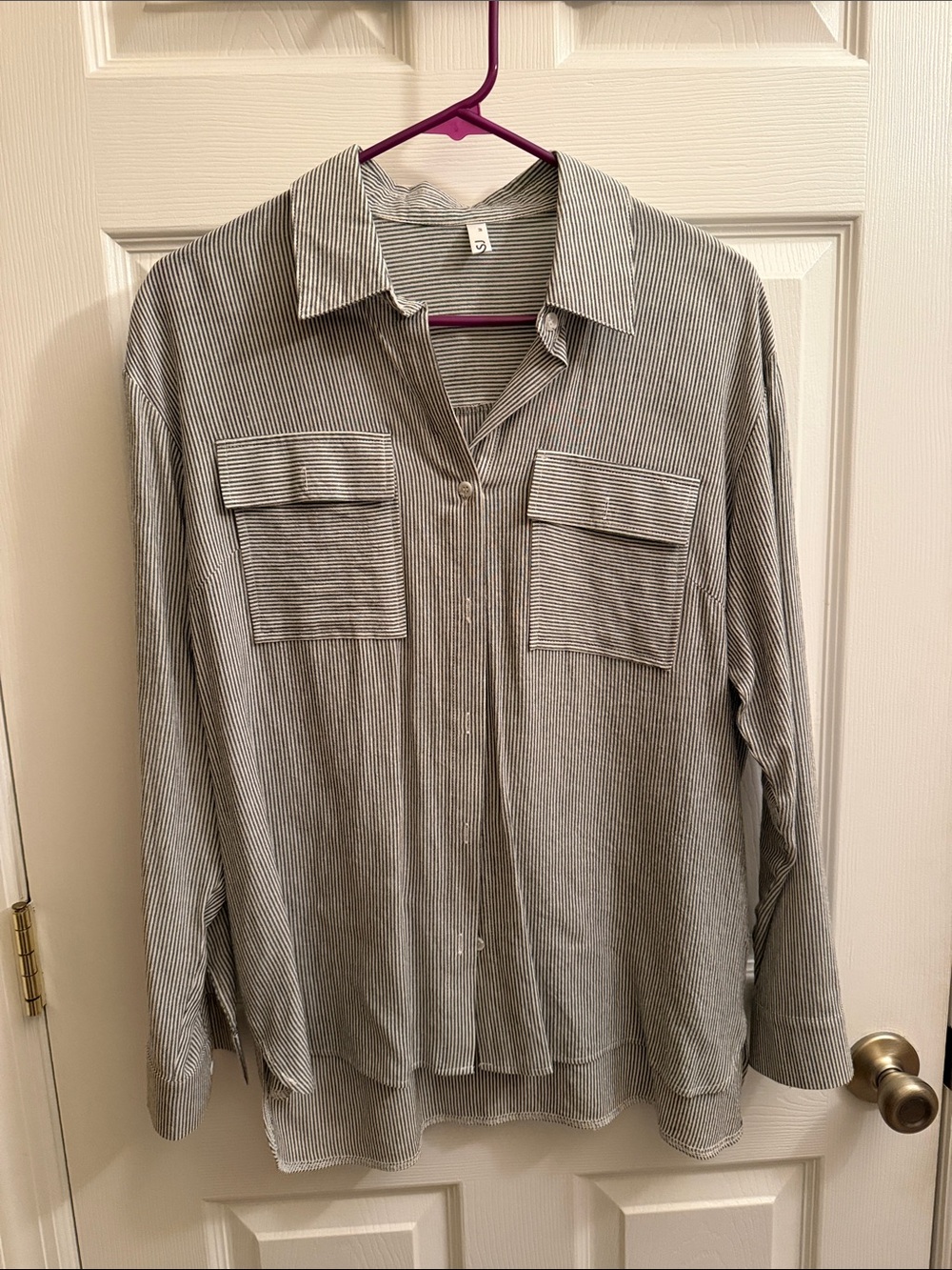 OMSJ Striped Long-Sleeve Shirt Button down
